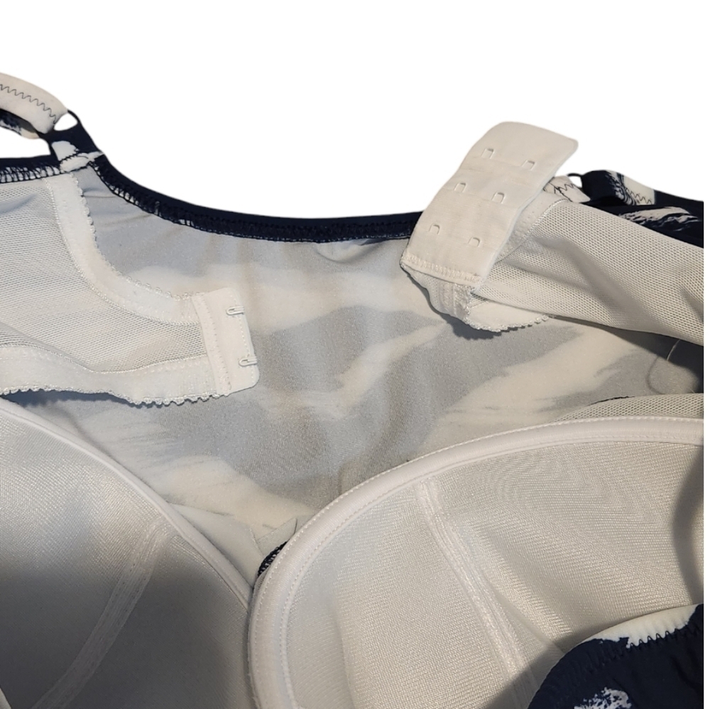 Fantasie Swim Lindos Blue White Gray Underwire Tankini TOP, 38DD - Picture 12 of 16